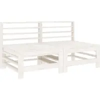 vidaXL Tuinmiddenbanken 2 st massief grenenhout wit