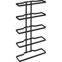 Metaltex - Wine Wall - Flessenhouder voor 5 flessen - Aan de muur - Zwart