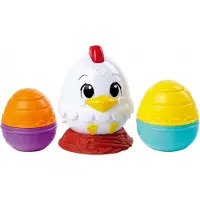 Simba 104010184 - ABC Stapelhühnchen, Roly-Poly Hühnchen mit Eiern zum Stapeln, Ineinanderstecken, M
