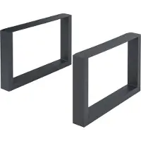 En.casa Stalen onderstel Makers set van 2 tafelpoot 40x64 cm zwart []
