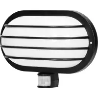 Virone LASO Buitenlamp met bewegingssensor - Tuinverlichting 180° - Buitenverlichting met IP44 - Mmur/ Wandlamp buiten - 230 Volt voor max. 60 Watt - Zwart