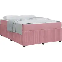 vidaXL Bedframe Roze 140 x 200 cm Stof