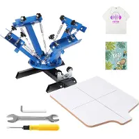 Vevor Zeefdrukpers T-shirt zeefdrukmachine 1 kleur + 1 station