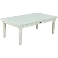 Ebuy24 Mozart salontafel met 2 lades, antiek wit, antiek gepatineerd.