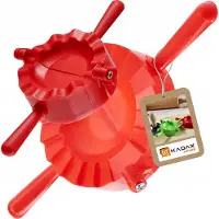 Kadax K7627 Deegzakvormer rode/Groene vormen voor deegzakken en ravioli pierogi-maker knoedel-uitstekers handmatige deegpers dumpling maker machine (rood/1 stuk) Medium