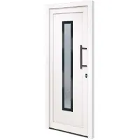vidaXL Voordeur 88x200 cm PVC wit