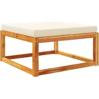 vidaXL Tuinvoetenbank met kussen 65x65x29 massief acaciahout