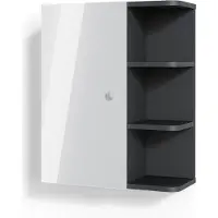 Vicco Fynn Badkamerkast – 47.2 x 59.2 cm Wit Hoogglans