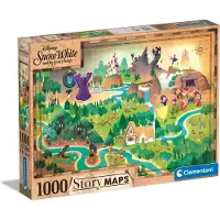 Clementoni - Puzzel - 1000 Stukjes - Sneeuwwitje Story Map