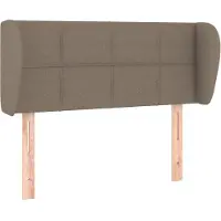 vidaXL Hoofdbord met randen 93x23x78/88 cm stof taupe