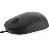 Dell Kabelmuis Pro – MS3220 - grijs, Geschikt voor zowel rechtshandigen als linkshandigen, Laser, USB Type-A, 3200 DPI, 2 ms, Grijs, Titanium