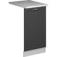 Vicco Fame-Line Vaatwasserfrontpaneel – 45 cm, WB Marmer Anthrazit-Gold Landhaus