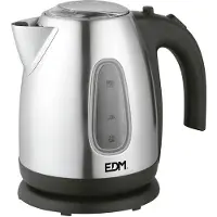 EDM Elektrische waterkoker, model , zwart, kleurrijk, roestvrij staal, 2200 W, 1,7 liter