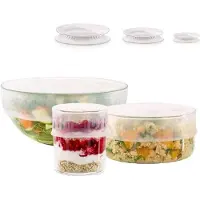 Lékué Set van 3 silicone vershouddeksels transparant ø 11.5, 15 en 20cm