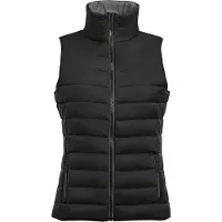 Sols Vrouwen/dames Golfkussen Gewatteerde Waterafstotende Bodywarmer/Gilet (Zwart)