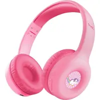 Trust Nouna - Draadloze koptelefoon voor kinderen - Incl. Stickers - Roze