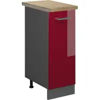 Vicco Apotheekkast R-Line Rode hoogglans 30 cm , WB Eik, Model 46339