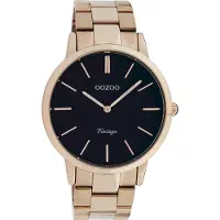 Oozoo Vintage series - rosé goudkleurige horloge met rosé goudkleurige roestvrijstalen armband - C20024 - Ø42
