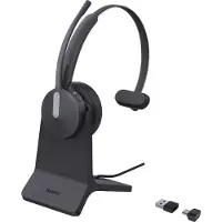 Yealink BH70 Mono with Stand Teams Draadloos Hoofdband Kantoor/callcenter USB Type-A Bluetooth Oplaadhouder Zwart
