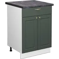 Vicco Fame-Line Keukenonderkast – 60 cm met lade, WB Antraciet Groen-Goud Landhuis
