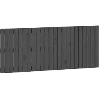 vidaXL Wandhoofdbord 147x3x60 cm massief grenenhout grijs