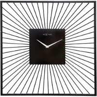 Nextime Wandklok 45x45x15cm-Stil-Zwart-Metaal-NeXtime Vasco Square
