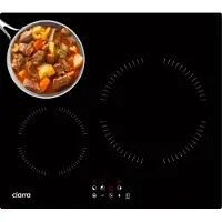 CIARRA inductiekookplaat, 3 zones, inbouw, inductie, 9 standen, timer, 5600 Watt, model VM3BIH-A