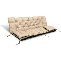 AIO Factory Tuinkussen 100x60x50 cm + 2 kussens voor schommelbank waterdicht beige