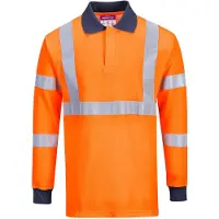 Portwest FR76 Vlamvertragend RIS polo-shirt, oranje, maat XXXL