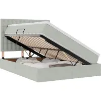 vidaXL Opslag bed met matras Lichtgrijs 140 x 190 cm Fluweel