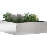 vidaXL Grasafscherming Zilver 40 x 40 x 13 cm Roestvrij staal
