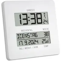TFA-Dostmann 60.4509.02 Wandklok Zendergestuurd 2.7 cm x 19.5 cm x 19.5 cm Wit