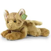 Rappa ECO knuffel kat / poes 30 cm - realistische knuffel van recyclede PET flessen - lichtbruin