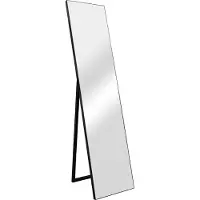 En.casa Spiegel vrijstaand Barletta verstelbaar 150,6x35,6 cm zwart