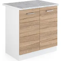 Vicco R-Line Wastafelkast – 80 cm, WB Marmer Sonoma