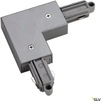 SLV 1-fase L-Connector 1 hoekverbinder aarde buiten grijs