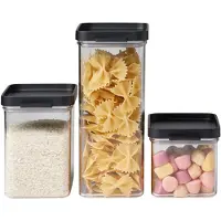Mepal Omnia bewaardozen - 3-delige Set - Voorraaddoos - Zwart