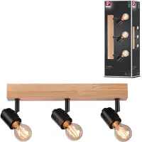 Paulmann Arvid 66772 Wandspot E27 Zwart, Hout (licht)