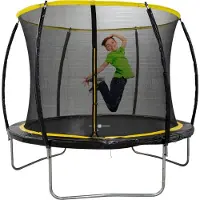 Dunlop Trampoline met Veiligheidsnet - 80 KG - Zwart - 183x201x183 cm