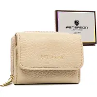 Peterson 011-HB-5079 - Portemonnee Dames - Beige - Eco-leer - Klein & RFID