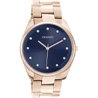 Oozoo dames polshorloge, roestvrij staal, rosé gouden kleur, analoog, quartz uurwerk, model UOC10967