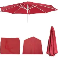 Mendler Vervangingsstof voor parasol N18, vervangingshoes voor parasol, diameter 2,7 meter, stof/textiel, kleur rood