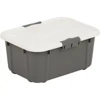 BranQ Velur - Opslagcontainer met deksel 3.6L - Opberger - donkergrijs