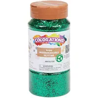 Colorations biologische groene glitter, 113 gram, milieuvriendelijk knutselmateriaal