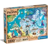 Disney Frozen - Puzzel 1000 Stukjes - Disney Maps Frozen - Puzzel Voor Volwassenen en Kinderen - 14-99 jaar