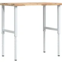 vidaXL Werkbank rechthoekig 100x60x(73-99,5) cm massief acaciahout