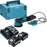 Makita Slijpmachine + polijstmachine, BO 003 CGM201 Accuschuurmachine 40 V max. 125 mm 3,0 mm slag Borstelloos + 2x accu 4,0 Ah (Excentrische schuurmachine)