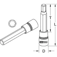 Ks Tools 9181654 9181654 Inbus Verwisselbare kop 4 mm 4 mm 1/2 (12.5 mm)