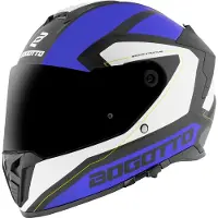 Bogotto FF122 BGT Wit Blauw Integraalhelm Maat M