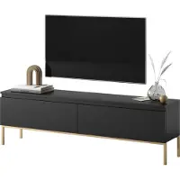 Selsey TV-Meubel Kate | Design spaanplaat zwart 150x46x32 cm tv-meubels | NADUVI